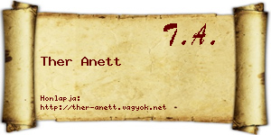 Ther Anett névjegykártya