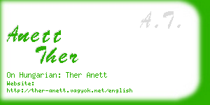 anett ther business card